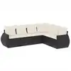 Image de vidaXL Ensemble de salon de jardin 6 pièces avec coussins noir poly rotin