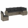 Image de vidaXL Ensemble de salon de jardin 6 pièces avec coussins Gris Poly rotin