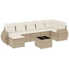 Image de vidaXL Ensemble de jardin canapé 8 pièces avec coussins Beige Poly Rattan