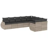 Image de vidaXL Ensemble de salon de jardin 9 pièces avec coussins gris clair Poly rotin