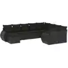 Image de vidaXL Ensemble de 10 canapés de jardin avec coussins noir poly rotin