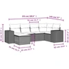 Image de vidaXL Ensemble de salon de jardin 6 pièces avec coussins Beige Poly Rattan