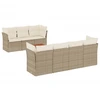 Image de vidaXL Ensemble de jardin canapé 8 pièces avec coussins Beige Poly Rattan