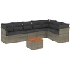 Image de vidaXL Ensemble de jardin canapé 8 pièces avec coussins Gris Poly rotin