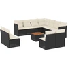 Image de vidaXL Ensemble de 12 canapés de jardin avec coussins noir poly rotin