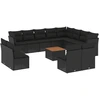 Image de vidaXL Ensemble de 13 canapés de jardin avec coussins noir poly rotin
