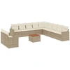 Image de vidaXL Ensemble de 12 canapés de jardin avec coussins Beige Poly Rattan