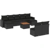 Image de vidaXL Ensemble de 10 canapés de jardin avec coussins noir poly rotin
