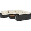 Image de vidaXL Ensemble de 12 canapés de jardin avec coussins noir poly rotin