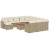 Image de vidaXL Ensemble de 13 canapés de jardin avec coussins Beige Poly Rattan