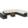 Image de vidaXL Ensemble de 12 canapés de jardin avec coussins noir poly rotin