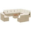 Image de vidaXL Ensemble de 13 canapés de jardin avec coussins Beige Poly Rattan