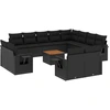 Image de vidaXL Ensemble de 13 canapés de jardin avec coussins noir poly rotin