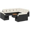 Image de vidaXL Ensemble de 13 canapés de jardin avec coussins noir poly rotin