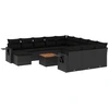 Image de vidaXL Ensemble de 13 canapés de jardin avec coussins noir poly rotin