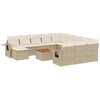 Image de vidaXL Ensemble de 13 canapés de jardin avec coussins Beige Poly Rattan