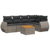Image de vidaXL Ensemble de salon de jardin 6 pièces avec coussins Gris Poly rotin