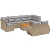 Image de vidaXL Ensemble de salon de jardin 10 pièces avec coussins Beige Poly Rattan