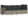 Image de vidaXL Ensemble de salon de jardin 5 pièces avec coussins gris clair Poly rotin
