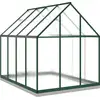 Image de vidaXL Serre avec cadre de fondation vert 224x169x202 cm Aluminimum