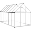 Image de vidaXL Serre avec cadre de fondation argent 334x169x195cm Aluminimum
