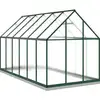 Image de vidaXL Serre avec cadre de fondation vert 334x169x202 cm Aluminimum