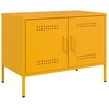 Image de vidaXL Armoire TV jaune moutarde 68x39x50,5 cm Acier
