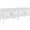 Image de vidaXL Armoires TV 2 pcs. Blanc 68x39x50,5 cm Acier