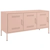 Image de vidaXL Armoire TV rose 100,5x39x50,5 cm Acier