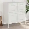 Image de vidaXL Sideboard blanc 68x39x79 cm acier
