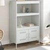 Image de vidaXL Highboard blanc 68x39x113 cm acier