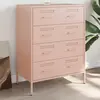 Image de vidaXL Sideboard Rosa 68x39x89 cm Acier
