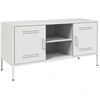 Image de vidaXL Armoire TV blanc 100,5x39x50,5 cm Acier