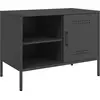 Image de vidaXL Armoire TV noire 68x39x50,5 cm Acier