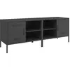 Image de vidaXL Armoires TV 2 pcs. noir 68x39x50,5 cm acier
