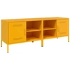 Image de vidaXL Armoires TV 2 pcs jaune moutarde 68x39x50,5 cm Acier