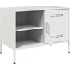 Image de vidaXL Armoire TV blanche 68x39x50,5 cm Acier