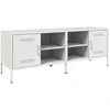 Image de vidaXL Armoires TV 2 pcs. Blanc 68x39x50,5 cm Acier