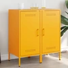 Image de vidaXL Sideboards 2 pcs jaune moutarde 36x39x79 cm acier