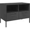 Image de vidaXL Armoire TV noire 68x39x50,5 cm Acier