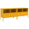 Image de vidaXL Armoires TV 2 pcs jaune moutarde 68x39x50,5 cm Acier