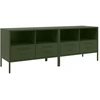Image de vidaXL Armoires TV 2 pcs. Vert olive 68x39x50,5 cm Acier