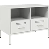 Image de vidaXL Armoire TV blanche 68x39x50,5 cm Acier