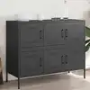Image de vidaXL Sideboard noir 100,5x39x79 cm acier