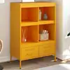 Image de vidaXL Highboard jaune moutarde 68x39x101,5 cm Acier