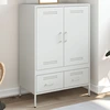 Image de vidaXL Highboard blanc 68x39x101,5 cm acier