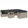 Image de vidaXL Ensemble de 10 canapés de jardin avec coussins gris clair Poly rotin