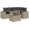 Image de vidaXL Ensemble de salon de jardin 5 pièces avec coussins gris clair Poly rotin