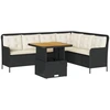 Image de vidaXL Ensemble de salon de jardin 2 pièces avec coussins Noir Poly Rattan