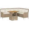 Image de vidaXL Ensemble de salon de jardin 2 pièces avec coussins Beige Poly Rattan